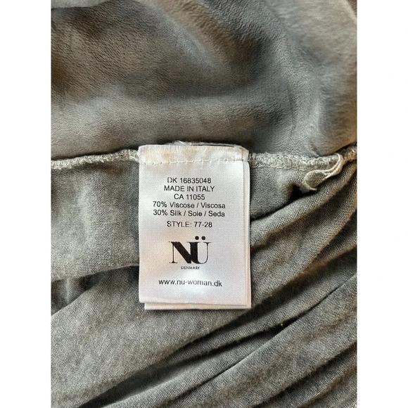 NÜ Denmark Silk Viscose Blend Tunic Dress Whimsical Goth Zippers L - Picture 5 of 6